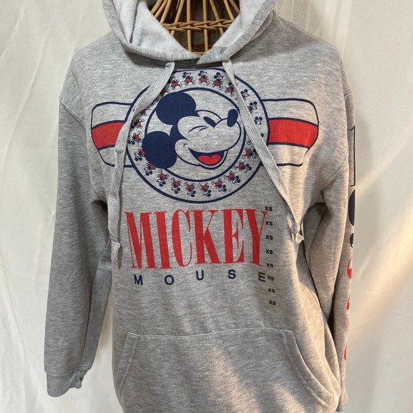 NEW WOMENS XS DISNEY MICKEY MOUSE SWEATSHIRT w/ HOOD - Picture 1 of 6